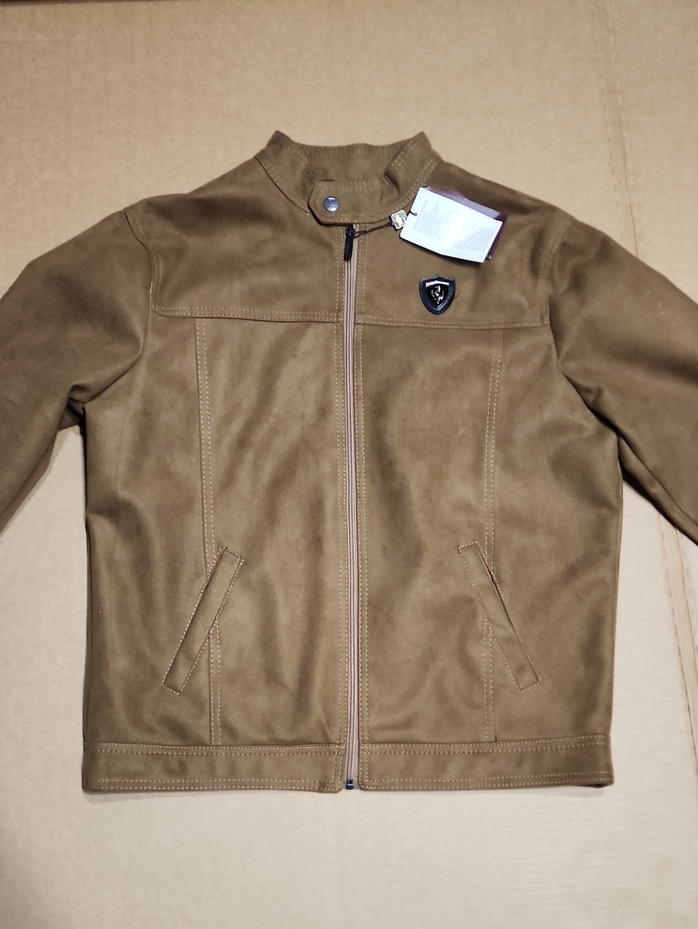 New Emporio and Co. Mens Brown Suede Jacket XL Ferrari